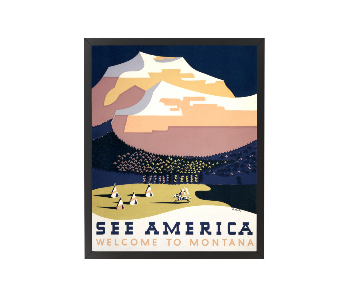 See America Welcome to Montana by Richard Halls (1936) - Get Instant Art