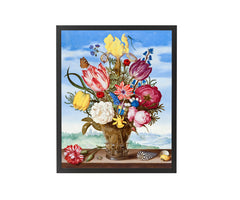 Bouquet of Flowers on a Ledge by Ambrosius Bosschaert (1619) - Get Instant Art