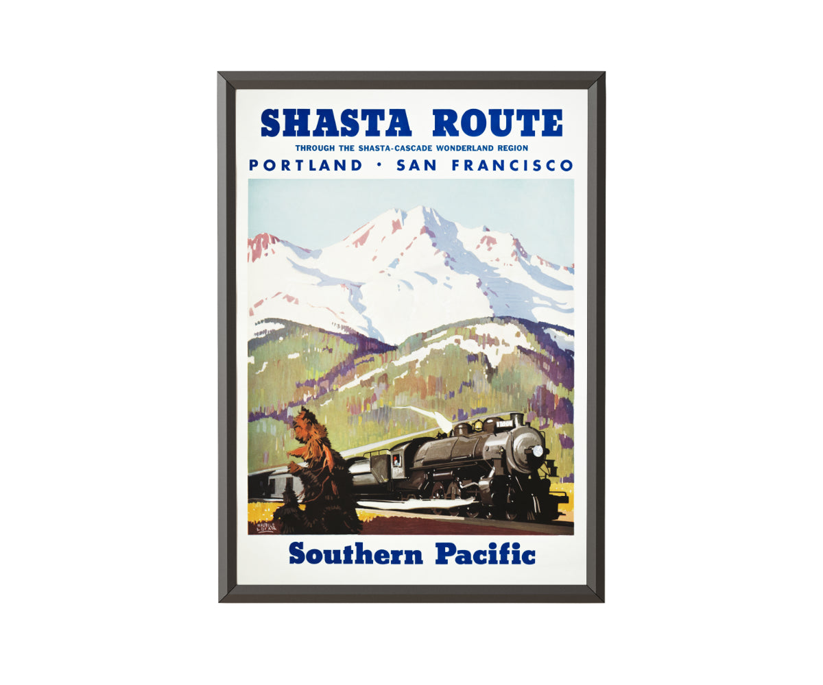 Shasta Route Through the Shasta-Cascade Wonderland Region by Maurice Logan (1950) - Get Instant Art