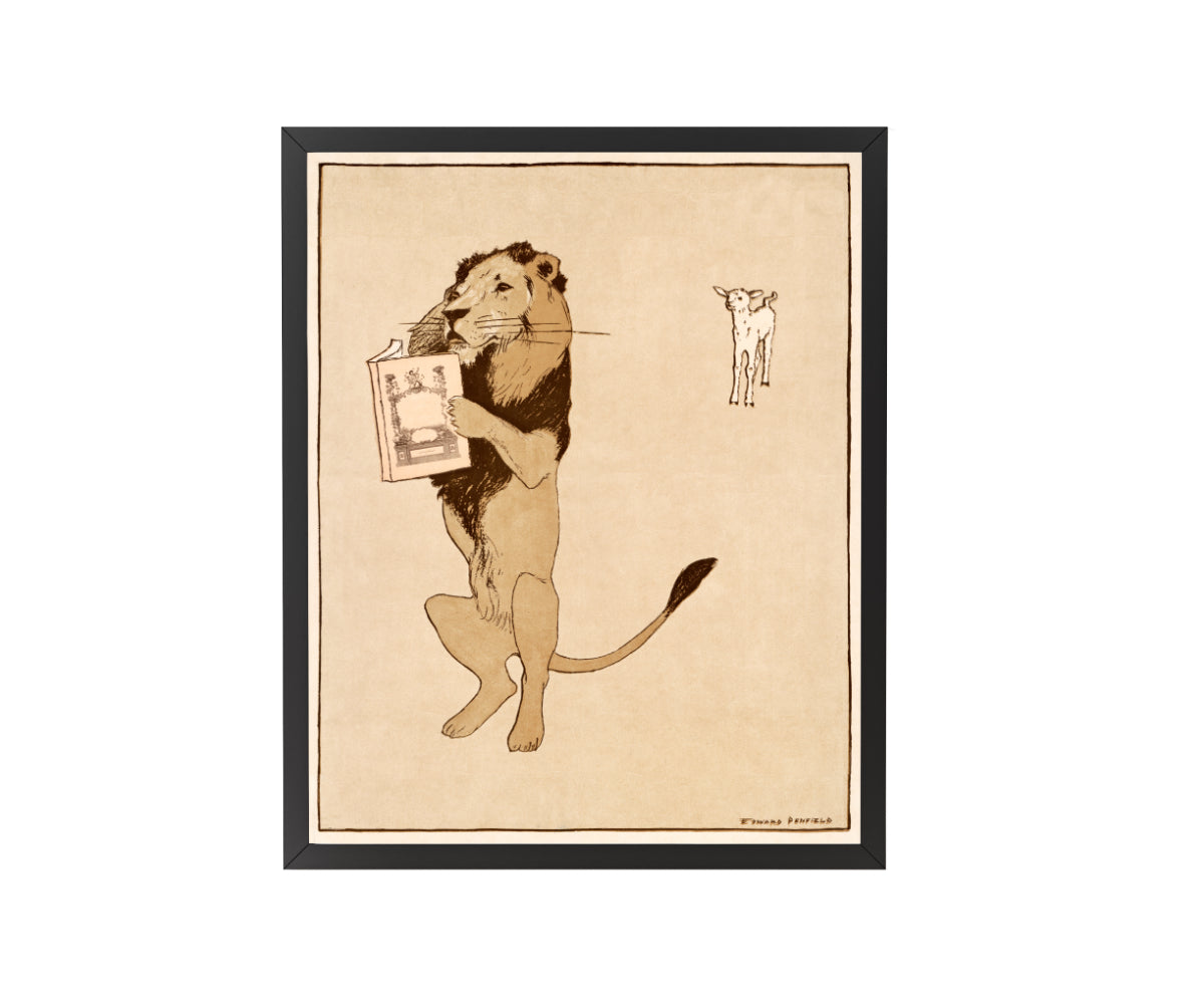 Lion and a book (1894) by Edward Penfield - Get Instant Art